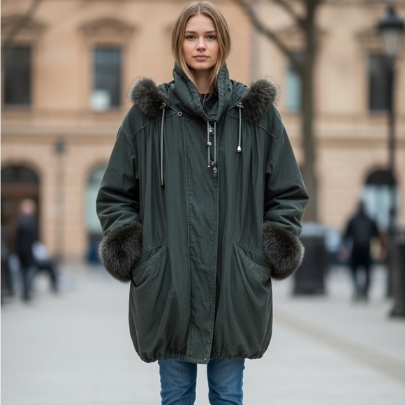 Vintage Ron Lee NY Oversize Sz Small Polyester Nylon Blend Coat Jacket - Picture 1 of 13